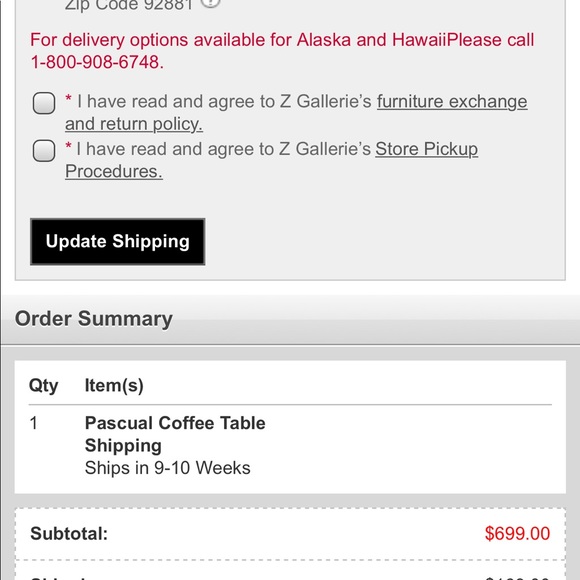 Other Z Gallerie Mirrored Coffee Table Poshmark